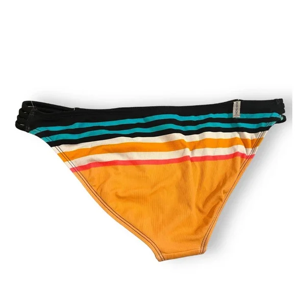 Body Glove Coral Reef Flirty Surf Rider Bikini Bottom | Sz XL, Black Multi - Picture 8 of 10